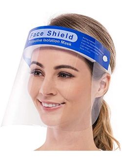 HKLIVE 10 Pack Face Shield 【Improved Version】Reusable Anti-fog with Comfort Foam and Adjustable Elastic Band