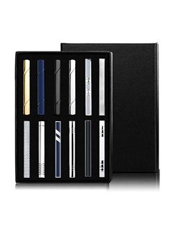 Jstyle 12 Pcs Tie Clips Set for Men Tie Bar Clip Set for Regular Ties Necktie Wedding Business Clips with Gift Box