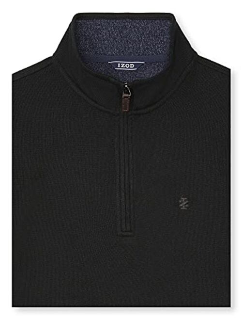 IZOD Men's Advantage Performance Quarter Zip Sweater Fleece Solid Pullover
