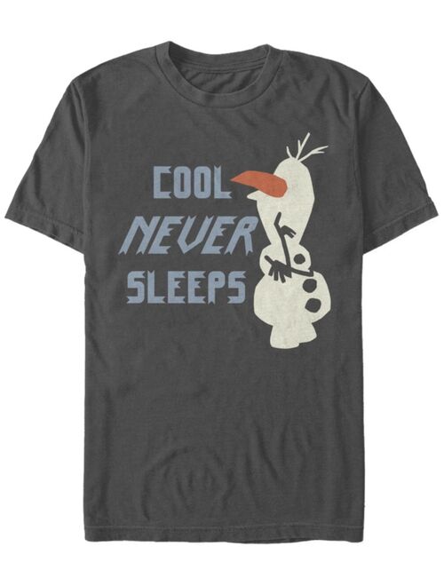 Fifth Sun Men's Olaf Never Sleeps Short Sleeve Crew T-shirt