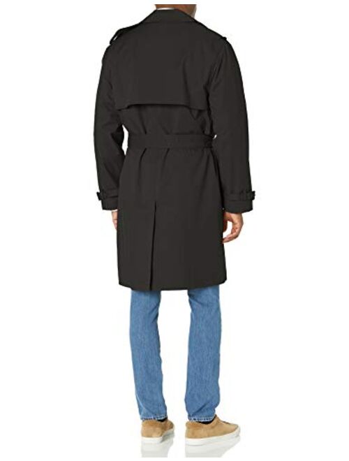 LONDON FOG Men's Double Breasted Stretch Trench Coat