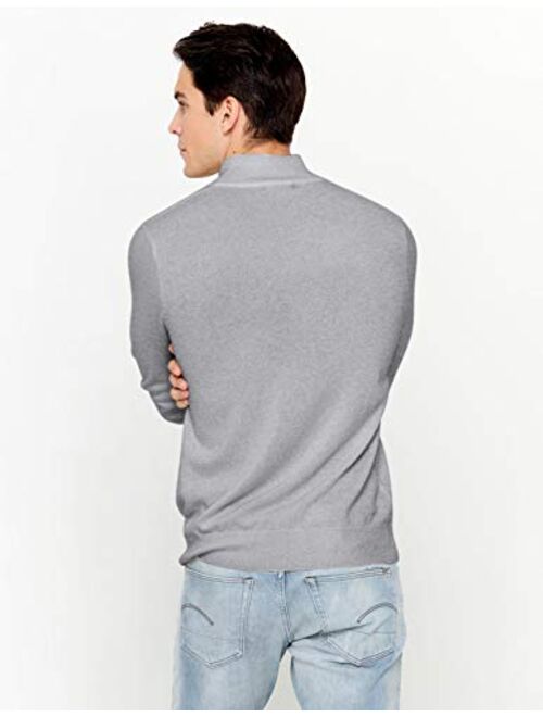 State Cashmere Half Zip Mock Neck Pullover 100% Pure Cashmere Polo Neck Sweater