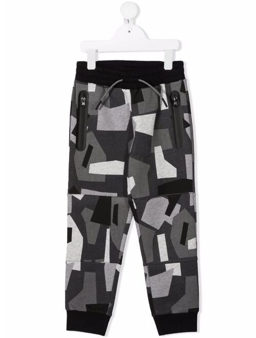 Stella McCartney geometric camouflage track pants