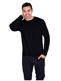 State Cashmere Essential Crewneck Sweater 100% Pure Cashmere Pullover Knitted Base Layer for Men