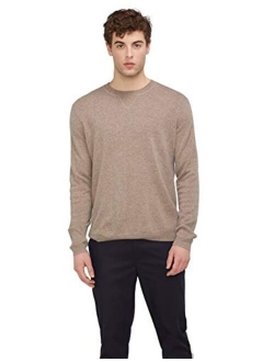 State Cashmere Essential Crewneck Sweater 100% Pure Cashmere Pullover Knitted Base Layer for Men