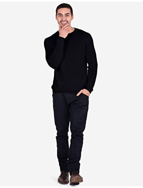 State Cashmere Essential Crewneck Sweater 100% Pure Cashmere Pullover Knitted Base Layer for Men