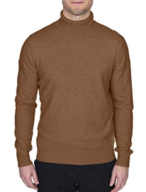 State Fusio Men's Turtleneck Sweater Cashmere Merino Wool Long Sleeve Roll Neck Pullover