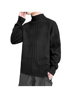 Winter Thick Warm Cashmere Sweater Men Turtleneck Sweaters Slim Fit Pullover Men Classic Wool Knitwear