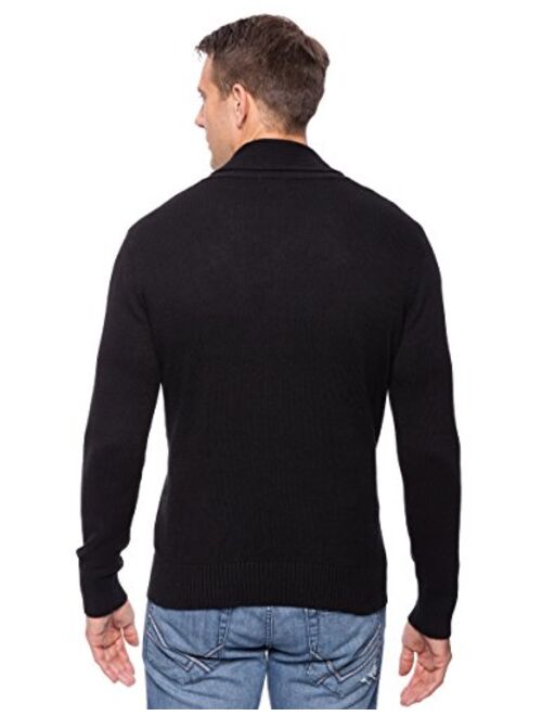 Noble Mount Tocco Reale Gift Packaged Men's Cashmere Blend Shawl Collar Pullover Sweater