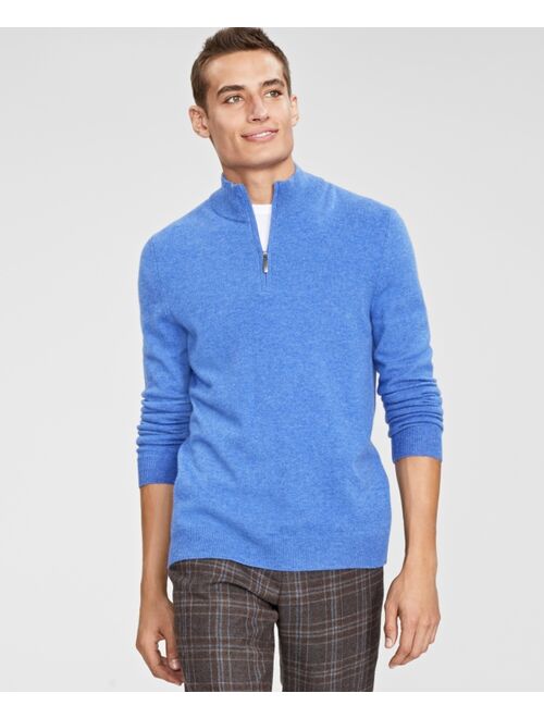 Club Room Men's Cashmere Quarter-Zip Sweater, Created for Macy's