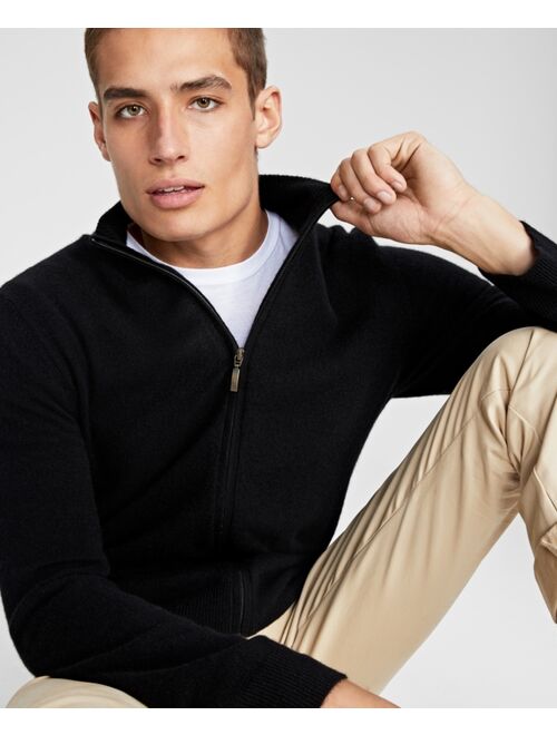 Club Room Men's Full-Zip Cashmere Sweater, Created for Macy's