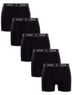 Mens Underwear Cotton Boxer Briefs with Functional Fly (5 Pack)