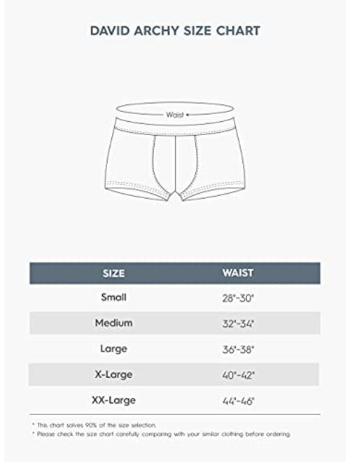 DAVID ARCHY Men's Underwear Soft Micro Modal Boxer Briefs with Fly Boxer Shorts 3 Pack