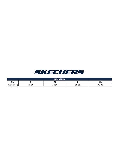 Skechers Men's Boxer Brief – Non-Binding Elastic Waistband – 3 Pack