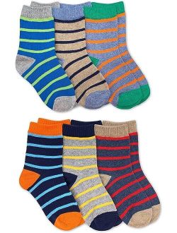 Jefferies Socks Stripe Pattern Crew Socks 6-Pair Pack (Infant/Toddler/Little Kid/Big Kid)