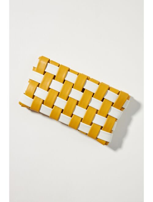 Anthropologie Puffy Woven Clutch