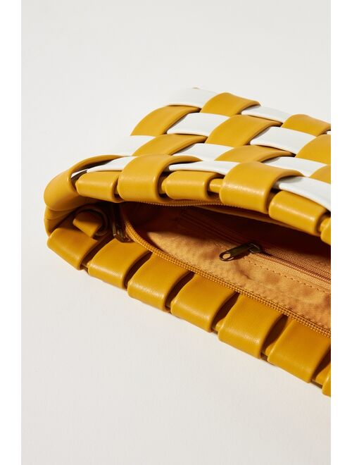 Anthropologie Puffy Woven Clutch