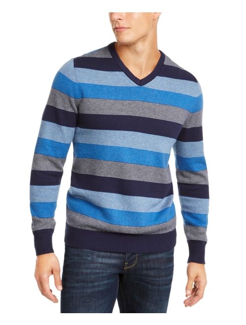 Buy Club Room Men's Stripe V-Neck Sweater, Created for Macy's online ...