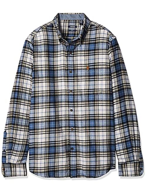 IZOD Men's Slim Fit Advantage Performance Flannel Long Sleeve Stretch Button Down Shirt