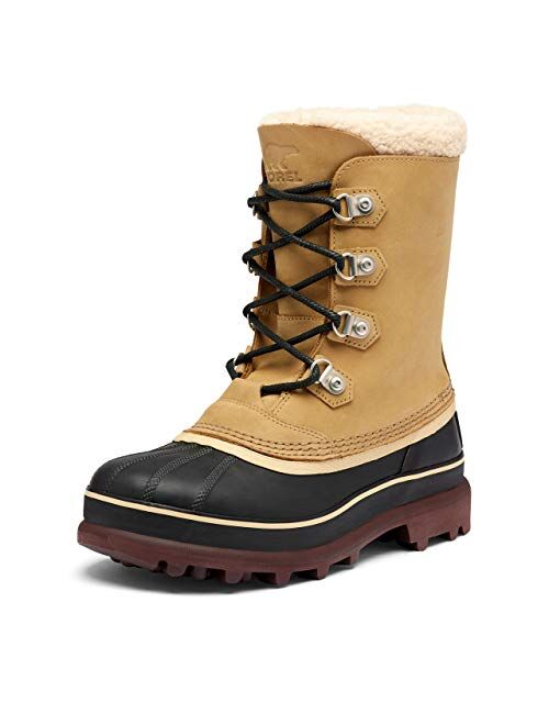 Sorel Men's Caribou Stack WP Boot - Harsh Weather - Waterproof - Buff