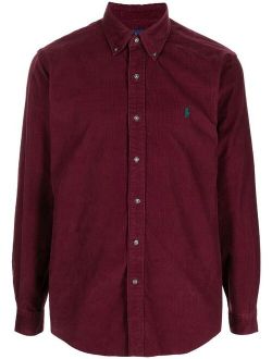 embroidered-logo cotton shirt