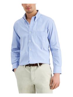 Men's Classic/Regular Fit Performance Easy-Care Oxford Solid Dress Shirt, Created for Macy's