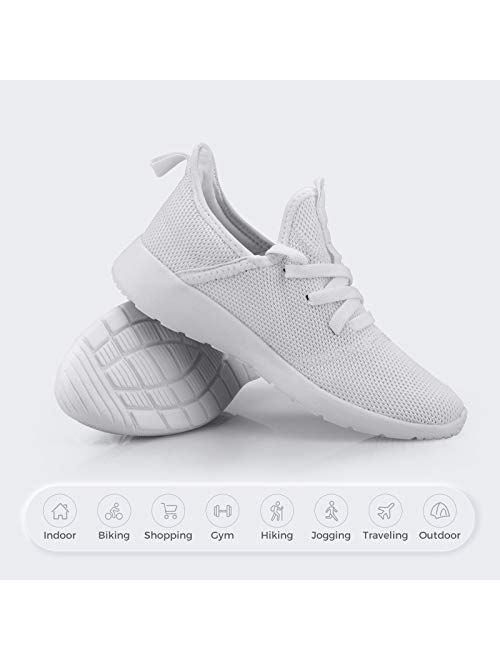 Flysocks Slip On Sneakers for Women-Memory Foam Lightweight and Comfortable Walking Shoes Suitable for Leisure Travel and Work White 11