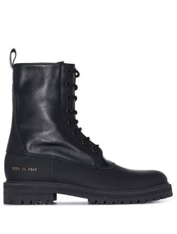 technical lace-up combat boots