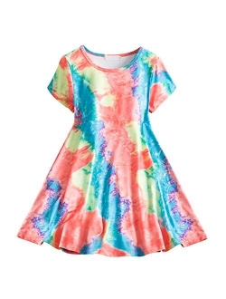 TTYAOVO Little Girls Lace Embroidered Holiday Casual Dress