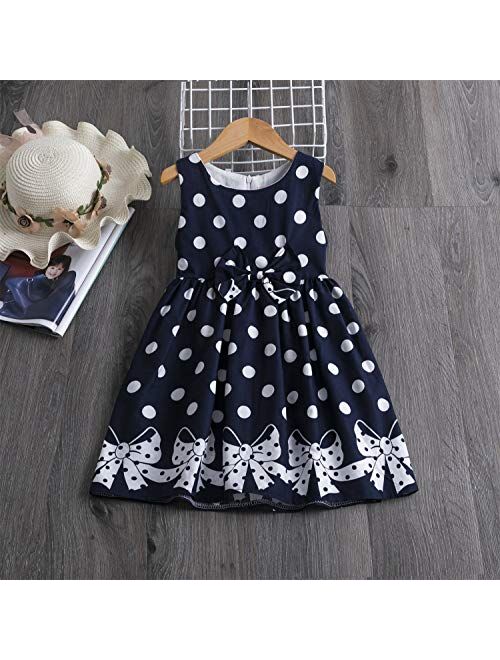 TTYAOVO Little Girls Lace Embroidered Holiday Casual Dress