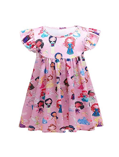 TTYAOVO Little Girls Lace Embroidered Holiday Casual Dress