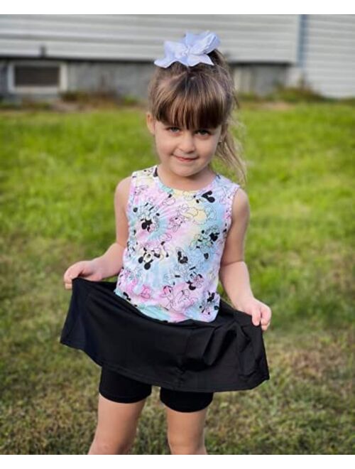 Arshiner Girl's Sport Skirts with Shorts Athletic Pleated Skort Colorful Performance Skorts