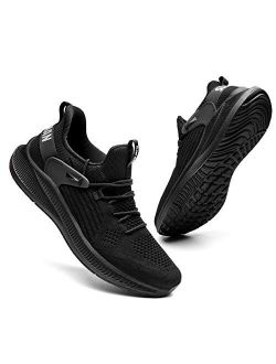 Mens Athletic Walking Running Shoes - Non Slip Fashion Casual Tennis Sneakers