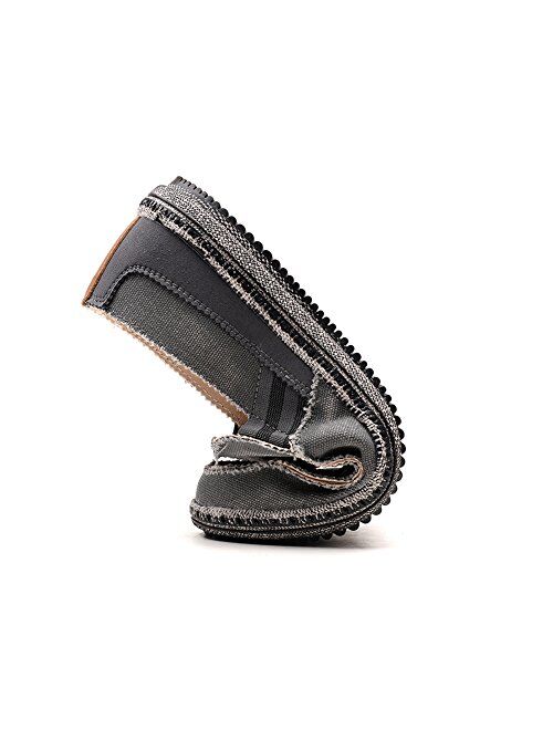 TIOSEBON Men's Casual Slip-on Loafers Vintage Flat Boat Shoes Canvas Walking Sneakers