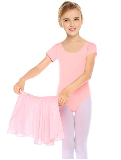 Arshiner Girls 2PCS Team Basic Ballet Dress Leotard with Removable Sequined Tutu Skirt 3-11 Year