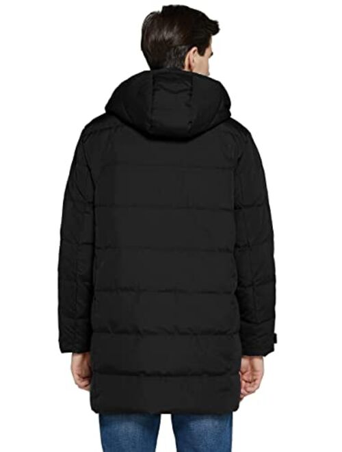 Orolay Men's Long Hooded Winter Down Jacket Warm Puffer Jacket