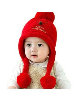 Baby Boy Girl Hat for Infant Winter Summer Beanie Comfortable 6-12 12-18 Months … (2.Red)