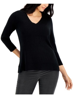 Karen Scott Luxsoft V-Neck Sweater, Created for Macy's