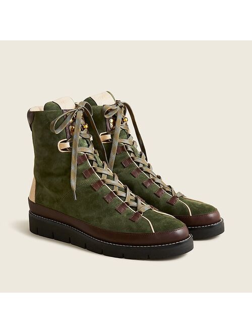 J.Crew Elsa lace-up boots in suede