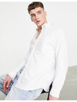 Regular Fit Lightweight Oxford Shirt In White