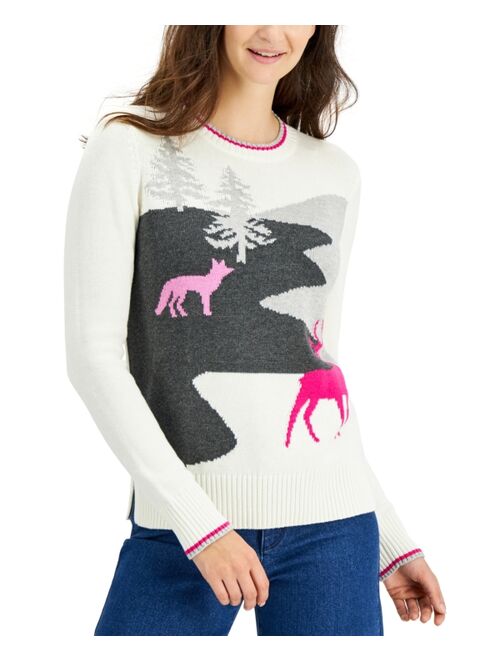 Charter Club Wildlife Sweater, Created for Macy's