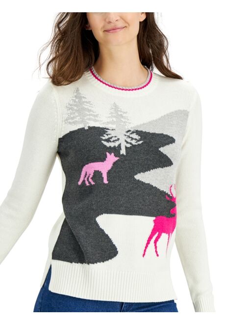 Charter Club Wildlife Sweater, Created for Macy's