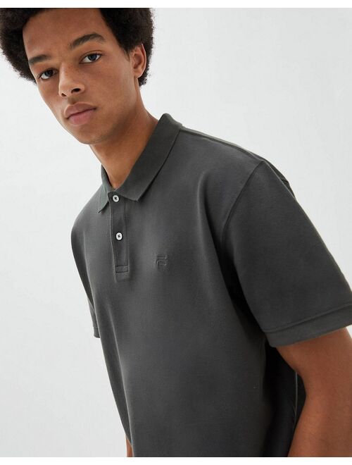 Pull&Bear polo in gray