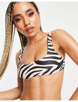 crop bikini top tiger print