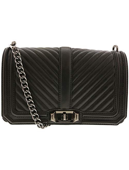 Rebecca Minkoff Women's Chevron Quilted Love Cross Body Bag