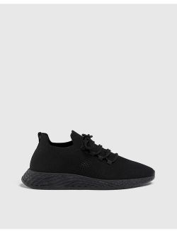 knit runner sneakers in black