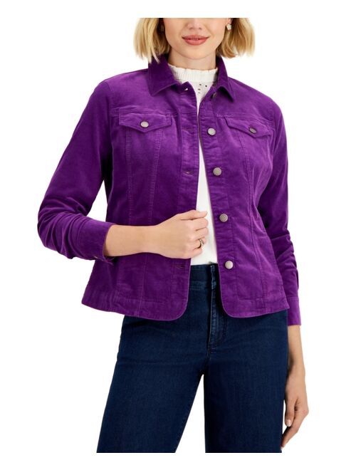 Charter Club Corduroy Button-Down Jacket, Created for Macy's