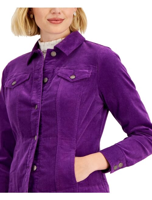 Charter Club Corduroy Button-Down Jacket, Created for Macy's