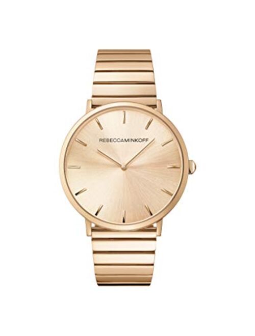 Rebecca Minkoff Women's Quartz Watch with Stainless Steel Strap, Rose Gold, 20 (Model: 2200007)