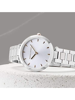 Women's Quartz Watch with Stainless Steel Strap, Silver, 13 (Model: 2200276)